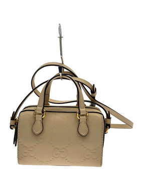 Gucci beige Pink Jumbo GG embossed Chain Crossbody Bag